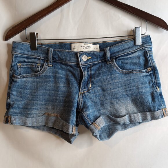 Abercombie & Fitch Women's Denim Shorts Medium Wash, Size 2 (US 26) - Picture 1 of 6